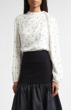 A.L.C. Blaire Polka Dot Top in Cream/Black at Nordstrom, Size 4