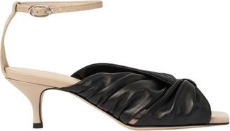 Scarosso Knoop Sandalen - Dames - Sandalen met hakken - Zwart - 37 EU - Leer - Schoenen