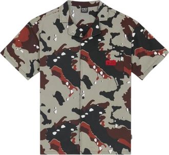 PROPAGANDA Woestijn Commando Camouflage Shirt - Heren - Korte mouwen Overhemden - Veelkleurig - S - Katoen - Overhemden