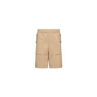 Moncler Moncler Technical Froiss&eacute; Shorts, Men, Beige, Size: L
