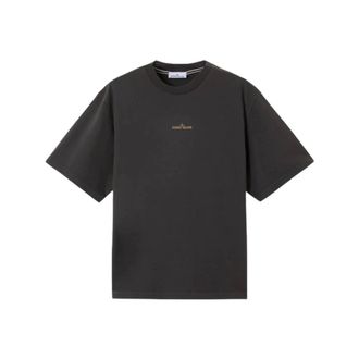 Stone Island T-Shirts, male, Gray, Size: L T-Shirts