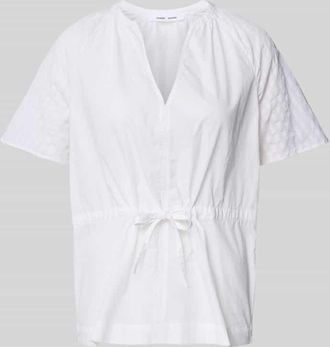 Sams&oslash;e & Sams&oslash;e Regular Fit Bluse mit V-Ausschnitt Modell SATOMA in Weiss, Gr&ouml;&szlig;e XS