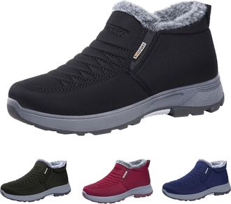 Generic Ankle Boots Wide Fit Women Orthopedic Boots for Women Waterproof Boot Fur Lined Winter Boot Waterproof Snow Warm Booties Slip on Wide Fit Walking Shoe