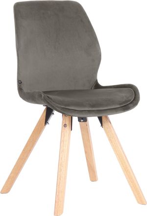 Clp Clp - Silla De Sal&oacute;n Luna Con Asiento Acolchado Gris Terciopelo