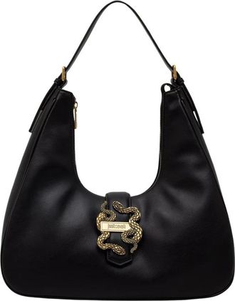 Just Cavalli Shopper Tote - Dames - Schoudertassen - Zwart - ONE Size - Leer - Tassen