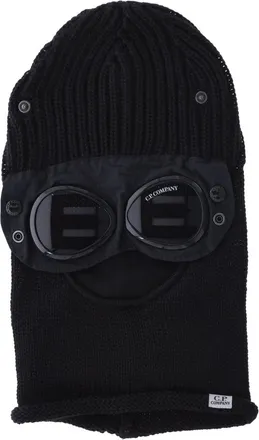 C.P. Company Black Goggle Knit Wool Balaclava
