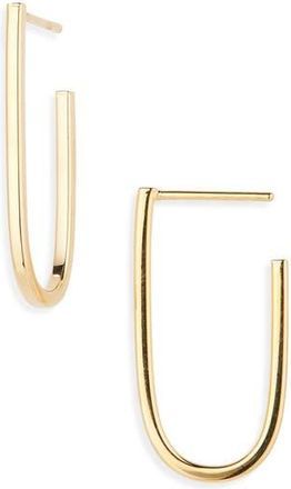 Argento Vivo J Stud Post Hoop Earrings in Gold at Nordstrom Rack