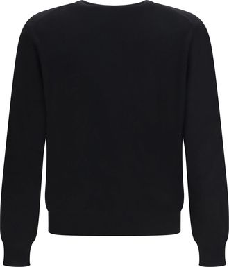 Versace Mens Greca Incrocio Sweater Black Kashmir-Capra Hircus Kashmir/capra