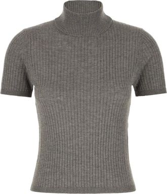 Max Mara Truien & Vesten, Dames, Grijs, L, Katoen, Casual Katoenen T-Shirt voor Vrouwen