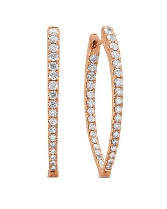 Sabrina Designs 14K Rose Gold 1.42 Ct. Tw. Diamond Oval Hoops