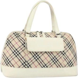 Burberry Pre-owned Handbags, female, Beige, Size: ONE SIZE Pre-owned Canvas Handbag