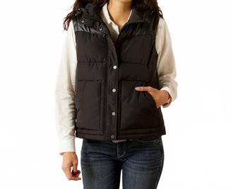 Ariat Womens Frontier Puffer Vest In Black