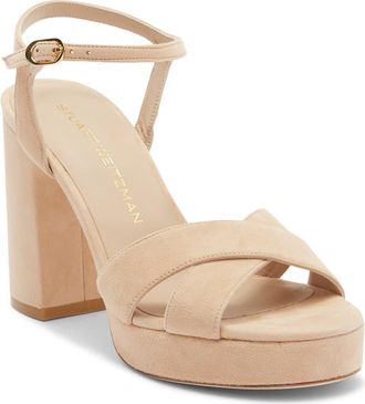 Stuart Weitzman Dayna Platform Sandal in Adobe at Nordstrom Rack, Size 10.5