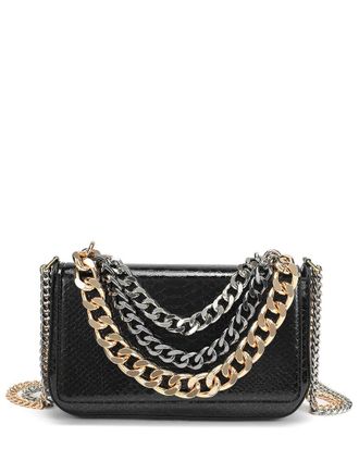 Tiffany & Fred Luxe Chain Leather Messenger Bag