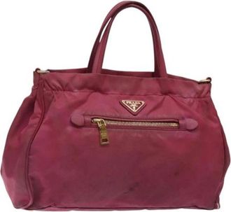 Prada Pre-owned Nylon handbags - Dames - Vintage Shopper - Roze - ONE Size - Nylon - Vintage