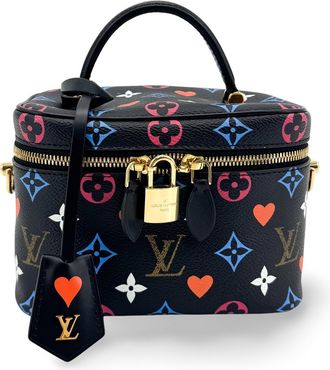 Louis Vuitton Vanity Limited Edition Game On Multicolor Monogram Black Canvas Handbag (Pre-Owned)