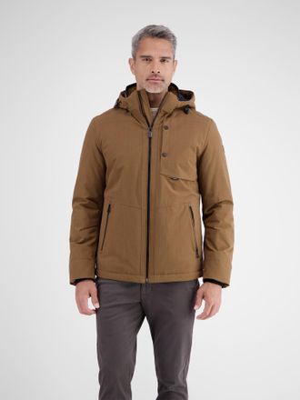 Lerros Outdoorjacke LERROS Herren Blouson in Stukturoptik, Herren, Gr. XL, sepia, 100% Polyester, Jacken Outdoorjacke
