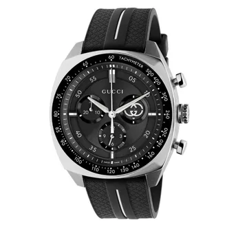Gucci Gucci Interlocking Chronograph Quartz Black Dial Mens Watch YA142320