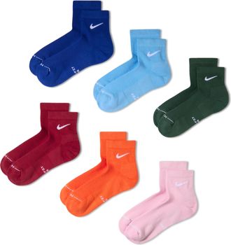 Nike Unisex Everyday Elevated Ankle Socks (6 Pairs) in Multicolor | HQ8031-915