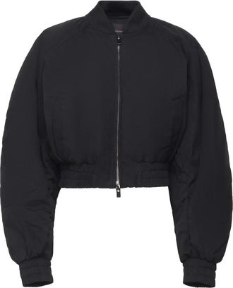 Andamane Zwarte Geribbelde Ritsjas - Dames - Bomber jackets - Zwart - S - Jassen