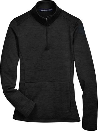 Devon & Jones Womens Newbury Mlange Fleece Quarter-Zip Pullover