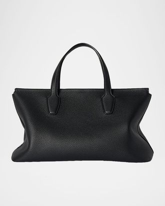 The Row Marcel Slouchy Top-Handle Bag in Grain Leather