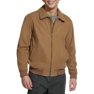 Dockers Micro Twill Golf Bomber Jacket in Brown at Nordstrom Rack, Size Small