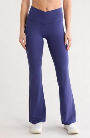 Yogalicious Sophia Crossover Flare Leggings in Blue Ribbon at Nordstrom Rack, Size X-Small