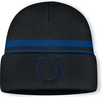 Nike Indianapolis Colts Primetime Utility Nike Mens NFL Cuffed Beanie in Black | NF4010JY98-10L