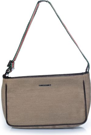 Gucci Gucci, beige kleine canvas tas met bandjes