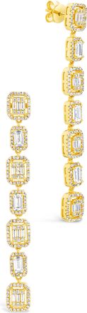 Sterling Forever Nancy CZ Drop Stud Earrings