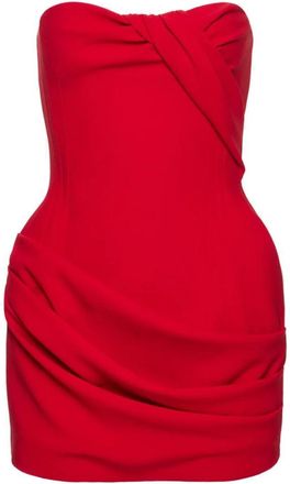 Magda Butrym Draped Mini Dress With Structured Corset