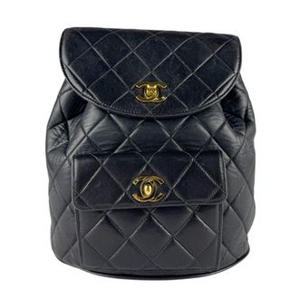 Chanel Black Leather Backpack (Pre-Owned)