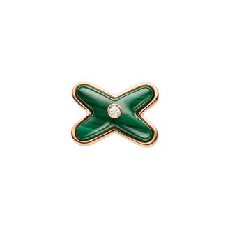 Chaumet Jeux de Liens 18k Rose Gold Malachite Earring