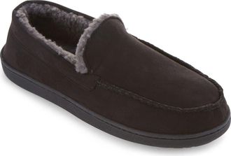 Floopi Faux Fur Trimmed Slipper in Black at Nordstrom Rack, Size X-Large