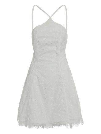 Waimari Bromelia eyelet lace mini dress - White