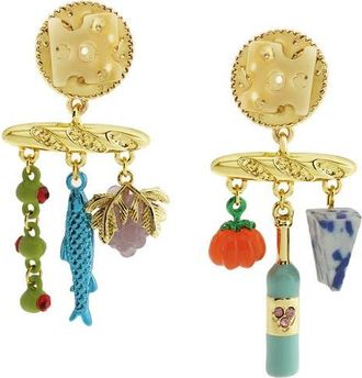 Betsey Johnson Charcuterie Drop Earrings in Multi at Nordstrom