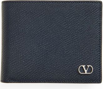Valentino Garavani VLOGO Signature Bifold Leather Wallet in Marine at Nordstrom