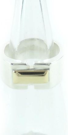 Herm&egrave;s Gold Silver Silver 925 Band Ring (Pre-Owned)