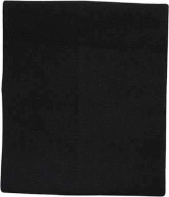 Dolce & Gabbana Womens Black Cashmere Knitted Neck Warmer Foulard Scarf