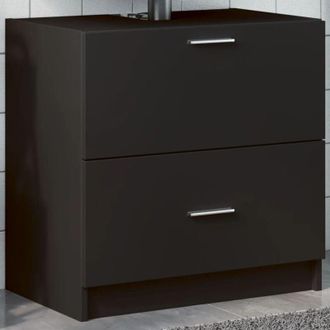 vidaXL Mobile Lavabo Nero 59x37x59 cm in Truciolare - Vidaxl