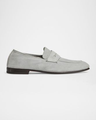 Ermenegildo Zegna Men & apos;s Suede Penny Loafers