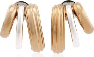 Tory Burch Two-Tone Triple Hoop Earrings