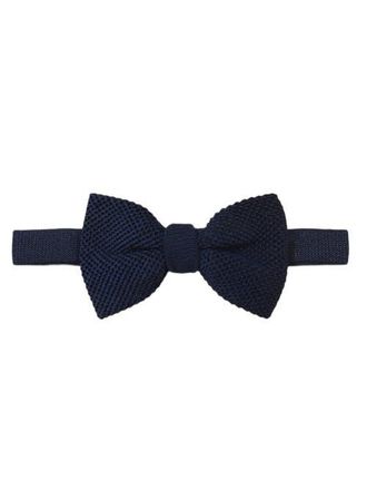 Robert Talbott Ryan Silk Knit Pre-Tied Bow Tie in Navy at Nordstrom