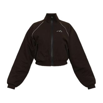 Balenciaga Logo Sweatshirt - female - Balenciaga - Zip-throughs - Brown - XS - Sweatshirts & Hoodies