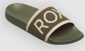 Roxy Slippy Knit Sandalen gr&uuml;n