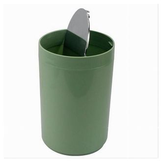 Trade Shop Trade Shop Traesio - Cleafe - Pattumiera Cestino Secchio Rifiuti Verde Arredo Bagno Coperchio Basculante 79879