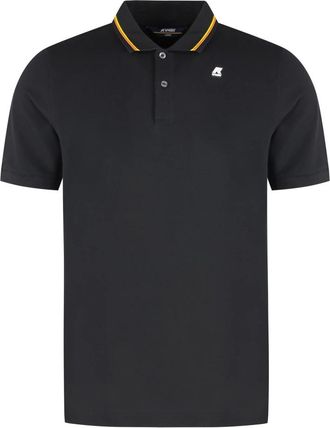 K-Way Jud Katoen-piqu&eacute; Poloshirt - Heren - Polos - Zwart - S - Katoen - Tops