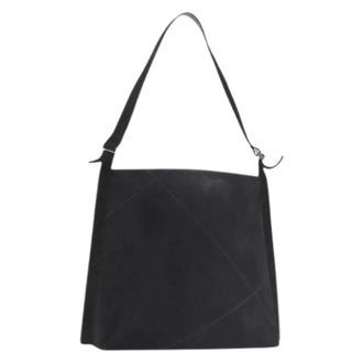 Ferragamo Pre-owned Su&egrave;de Schoudertas - Dames - Pre-owned - Zwart - Maat: ONE Size Su&egrave;de