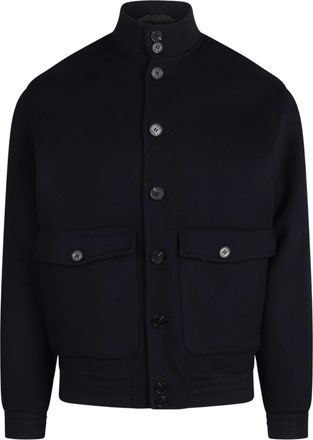 Palt&ograve; Gaspare Cropped High Stand Collar Wool Jacket